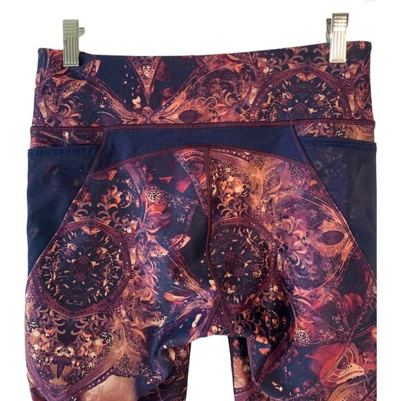 CALIA by Carrie Underwood Navy Mandala Mesh Insets Women's Capri Leggings Medium - Picture 9 of 9